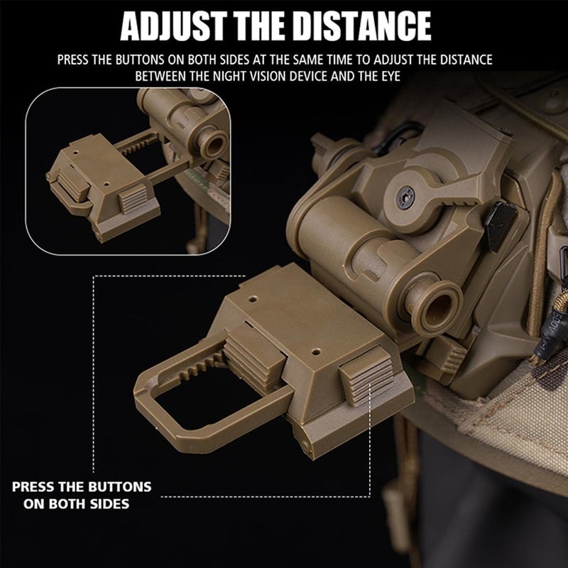 AZB Tactical Helmet Night Vision Goggles Mount L4G24 NVG Mount for PVS 15/18 GPNVG18 - Image 3